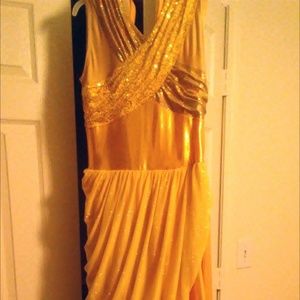 Beautiful Golden Prom Dress Fancy